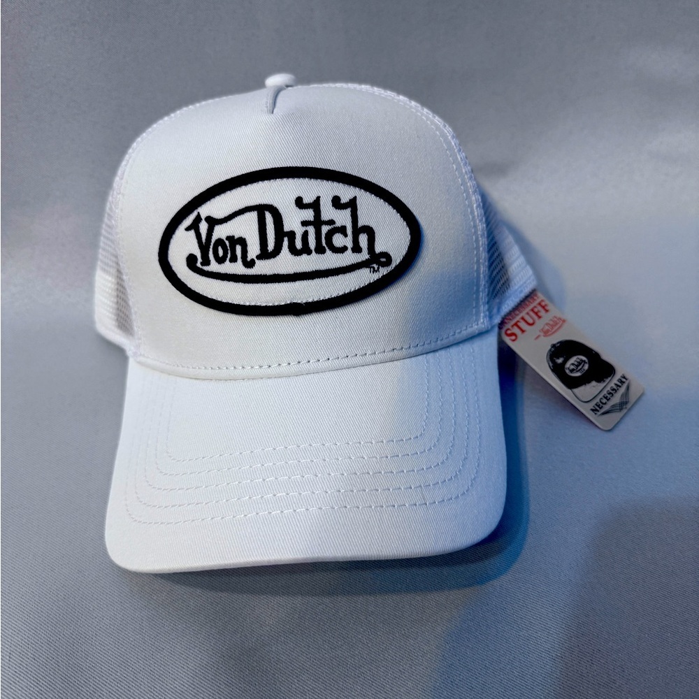 Von Dutch Trucker Hat White Logo Patch Snapback - Authentic w/Tag brand new!